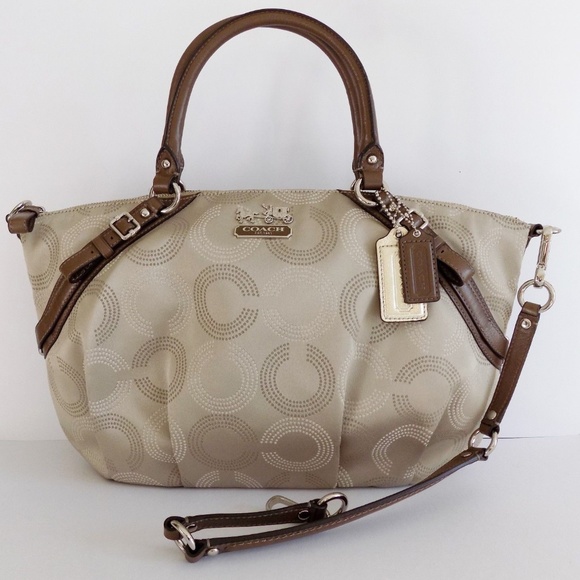 Coach Handbags - Coach Madison Dotted Op Art Sophia Satchel Coach Handbags - Coach Madison Dotted Op Art Sophia Satchel